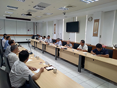 台北港貨櫃碼頭股份有限公司蘇燈環董事長於108年7月17日率團赴本分局進行業務交流現場照片