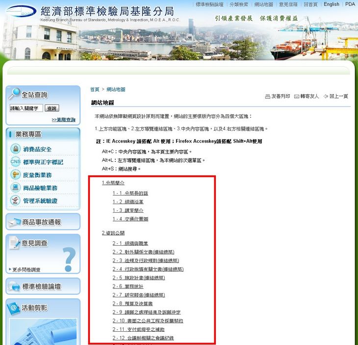 本分局網站架構