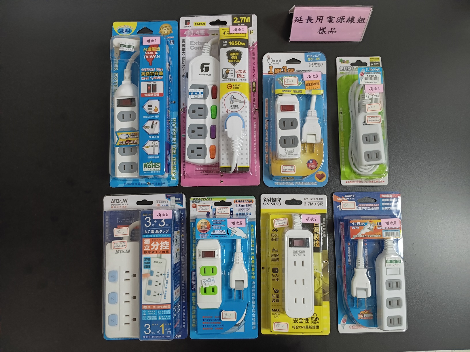 經濟部標準檢驗局公布市售「延長線」商品檢測結果