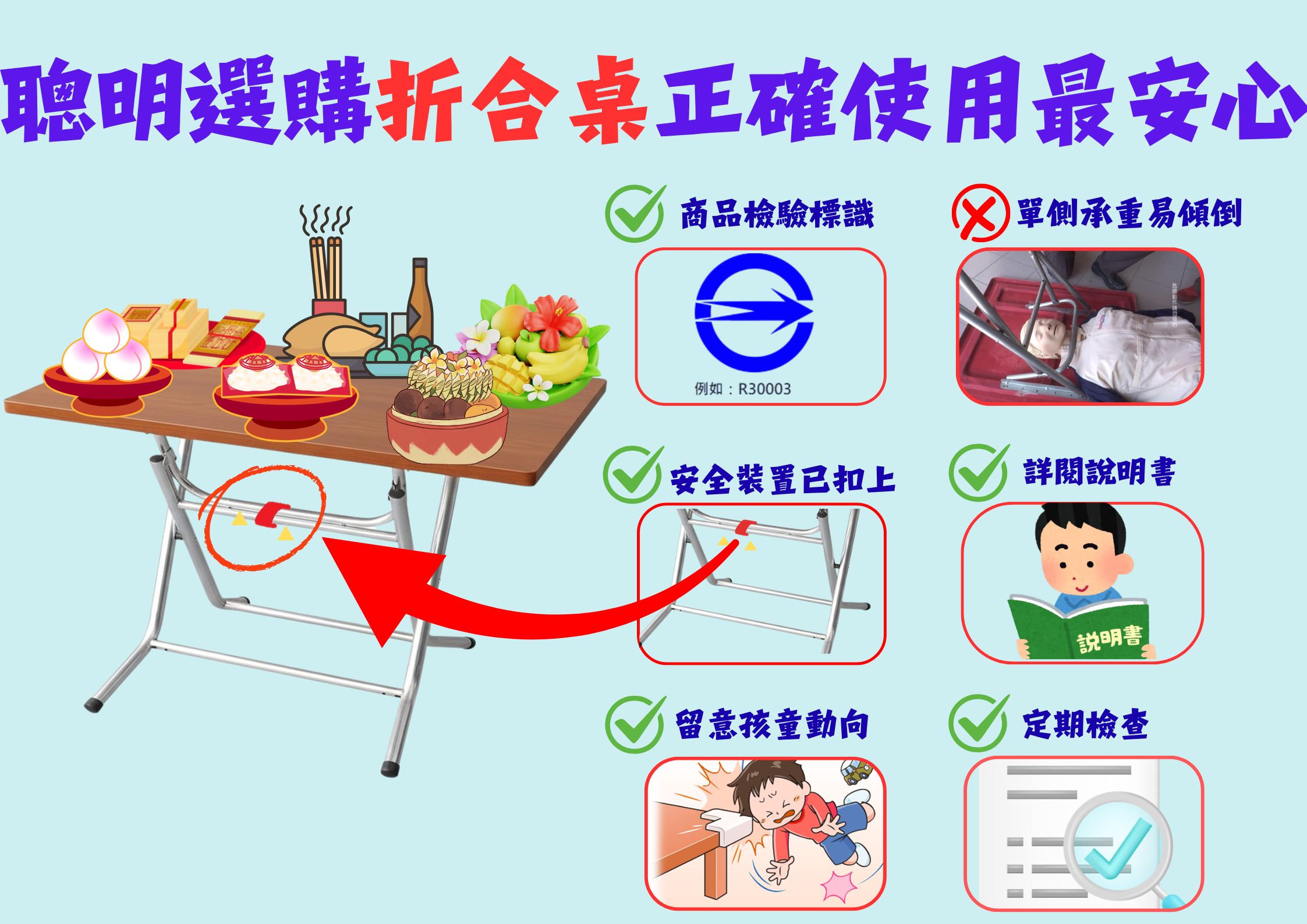 聰明選購折合桌 正確使用最安心